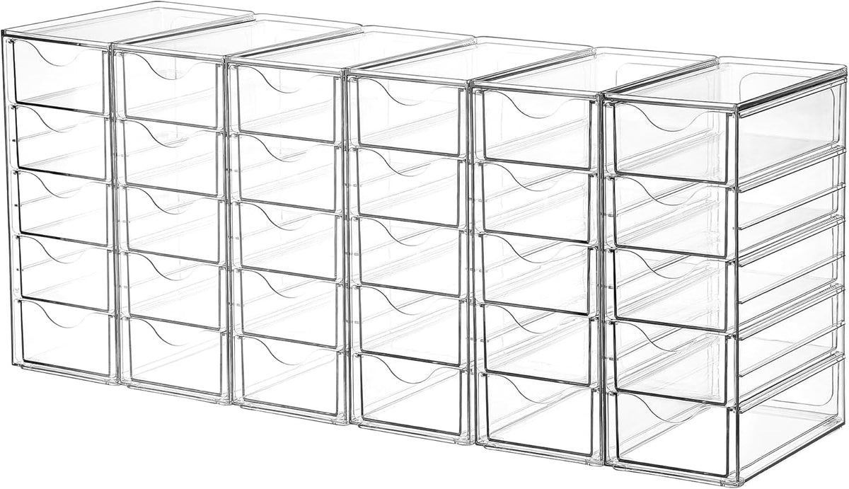 Vtopmart Acrylic Desk Organizer with 30 Drawers for Office, Makeup, Crafts