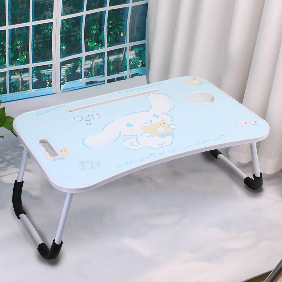 Laptop Desk Foldable Kawaii Bed Desk Table Cute Folding Breakfast Tray Portab...