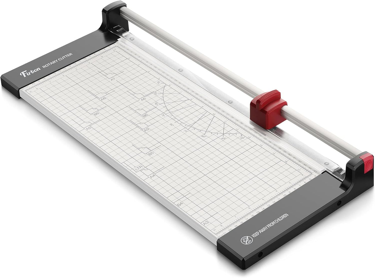 Firbon 15 Inch Rotary Paper Trimmer with Replaceable Blade