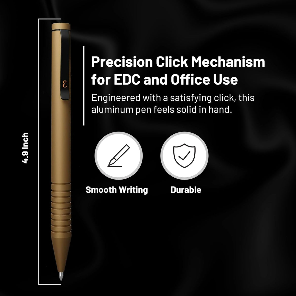 EDC Grafton Military Super Matte Mini Twist Refillable 0.7mm Gel Ink Pen