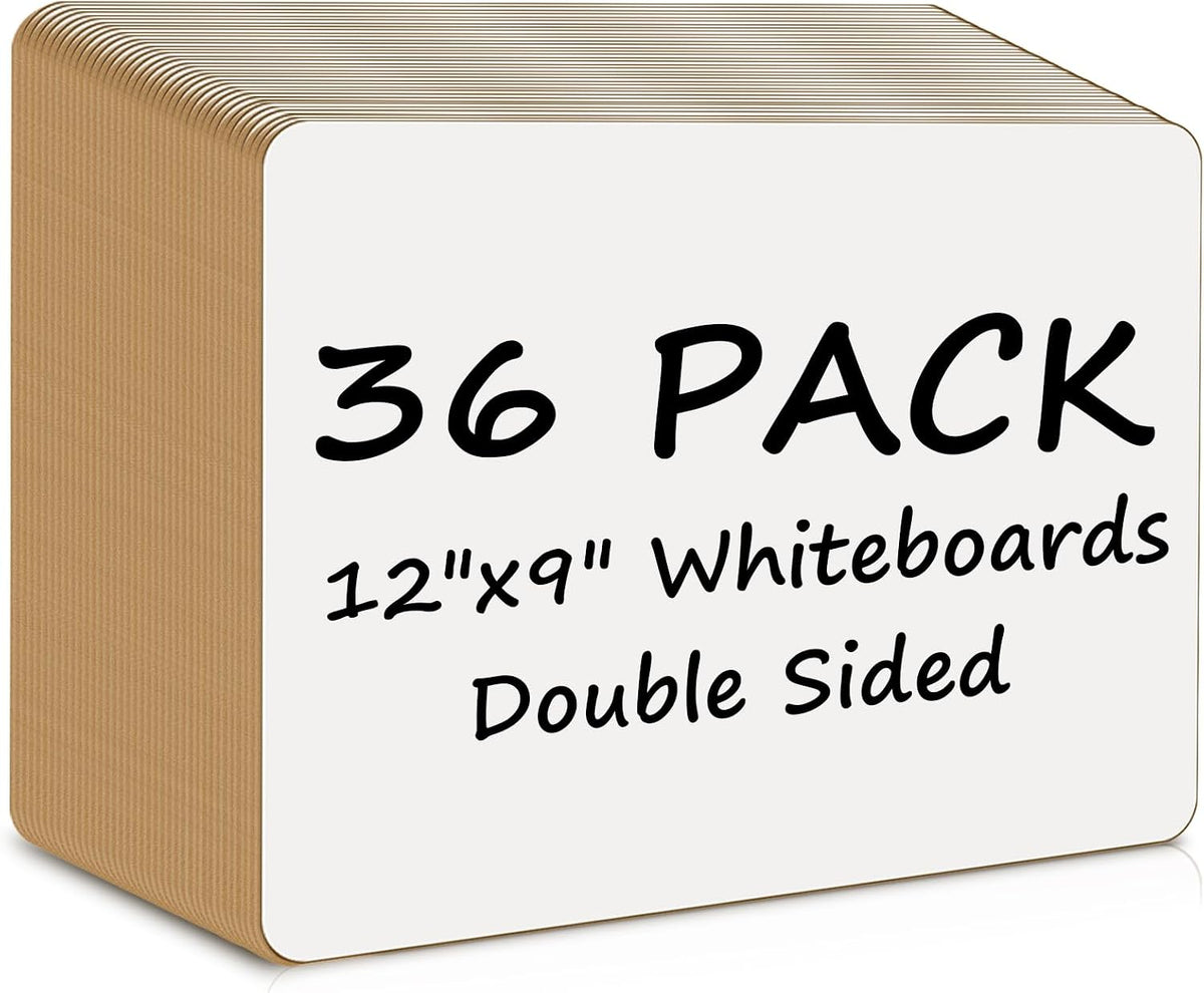 36 Pack Small White Boards 9"x12" for Clasroom,Portable Dry Erase B...
