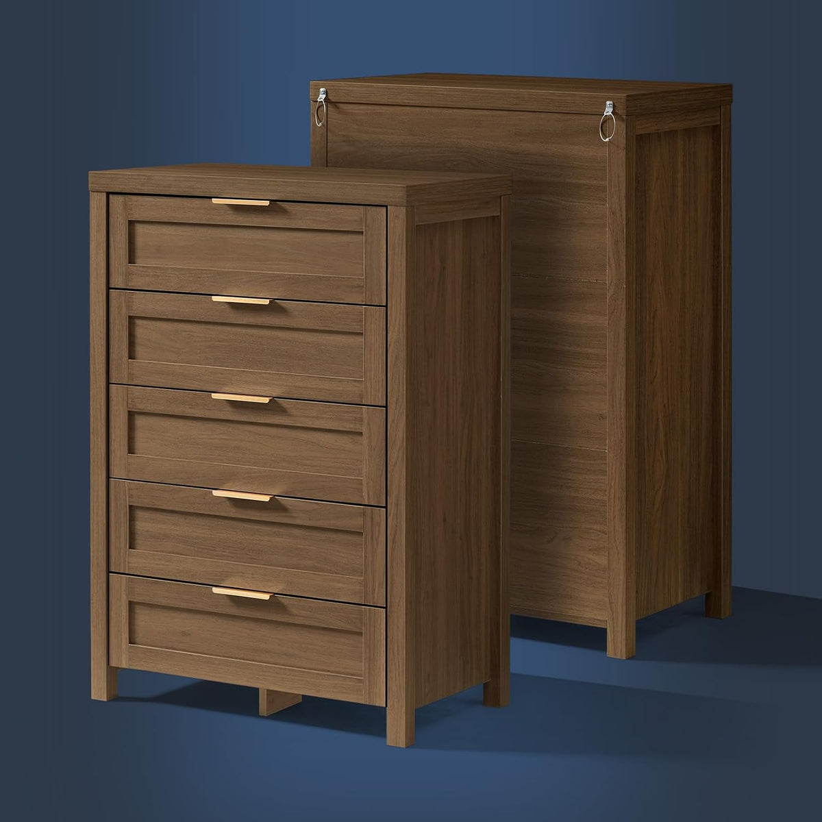 OAKHAM HOME Dresser for Bedroom with 5 Drawers, Tall Dresser with Large Stora...