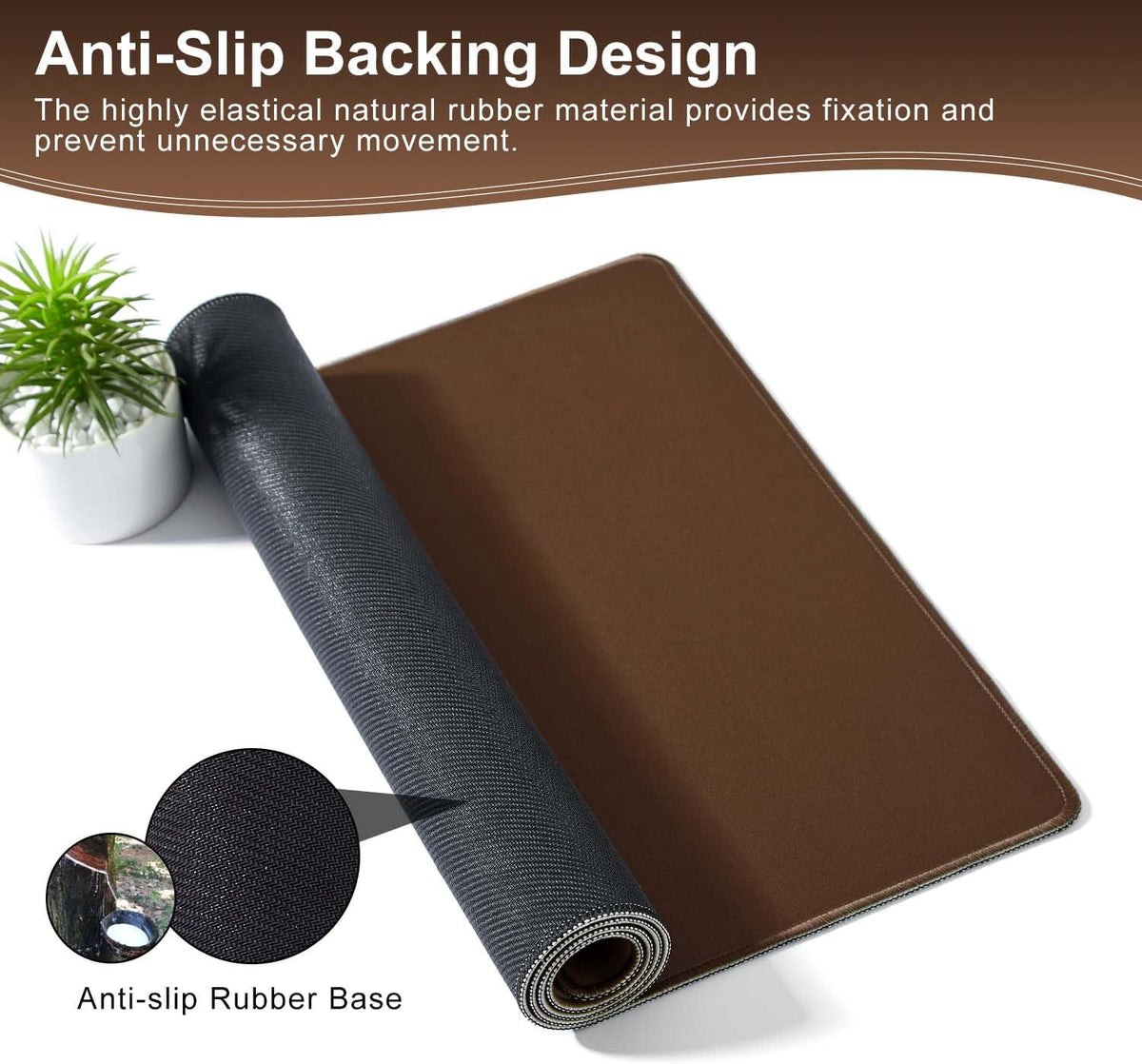Mouse Pad Brown, Mouse and Keyboard Combo Pad XXXXL 39.4” x 19.7”