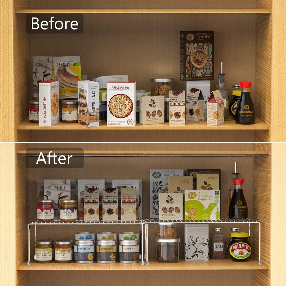 Stacking Kitchen Cabinet Organizer Shelf Risers Plate Rack