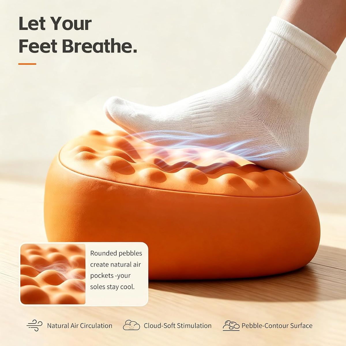 Foot Rest Under Desk at Work, Ergonomic Memory Foam Foot Stool