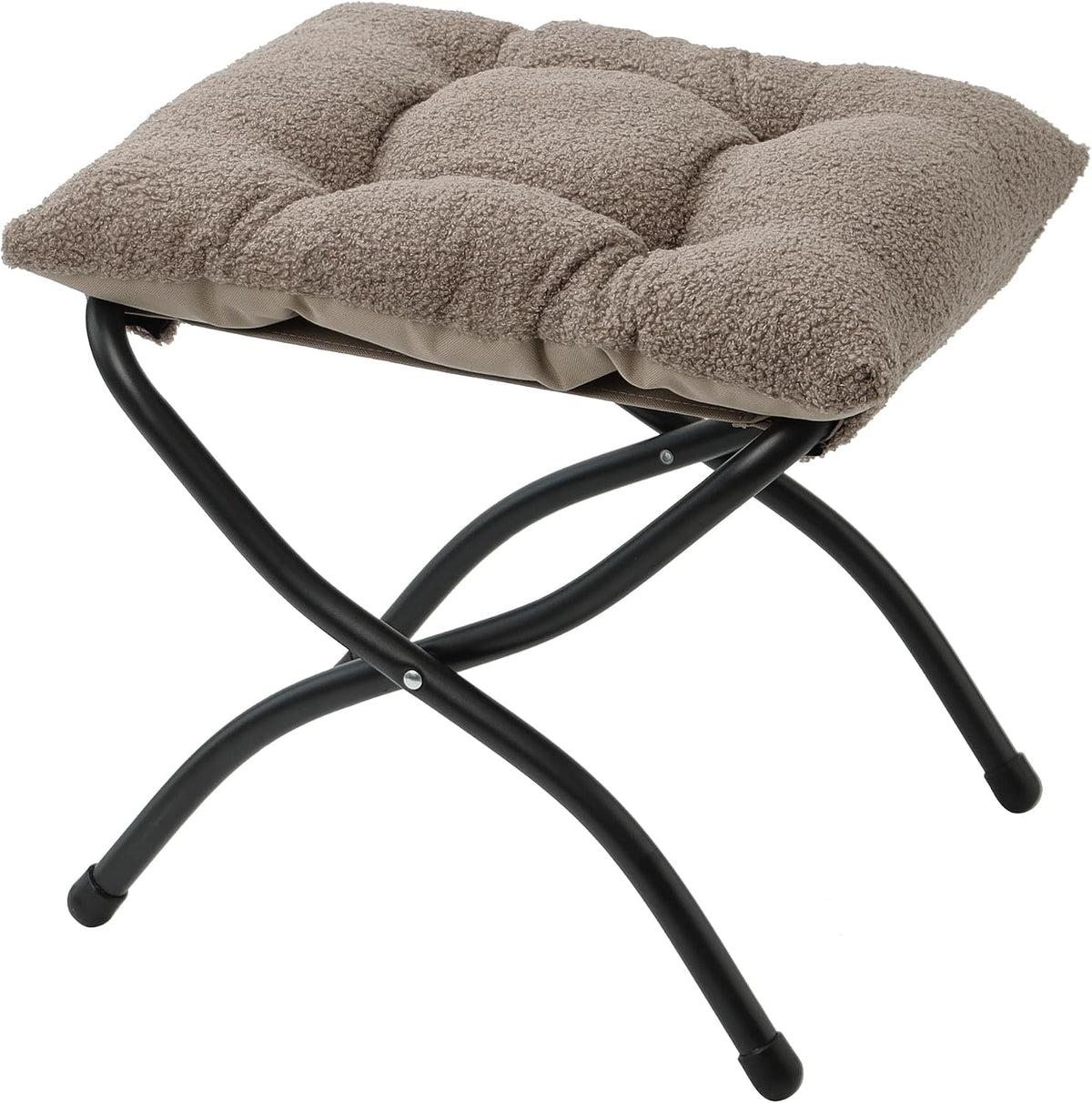 15"(H) Folding Ottoman, Foldable Footrest Stool, Portable Small Foot Sto...