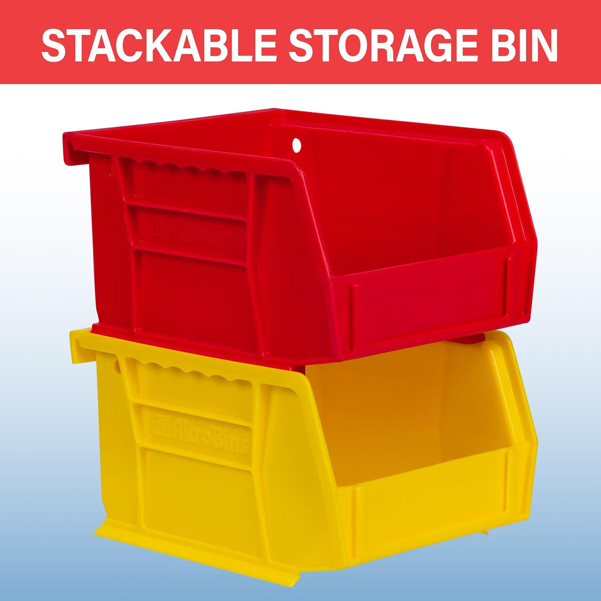 Akro-Mils 30210 AkroBins Plastic Storage Bin Hanging Stacking Containers, (5-...