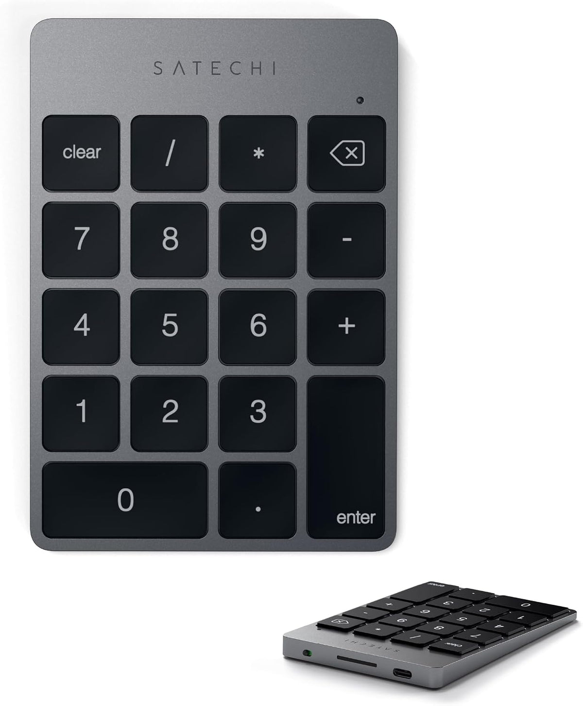 Satechi Slim Aluminum Bluetooth Keypad, USB-C Rechargeable, Space Gray