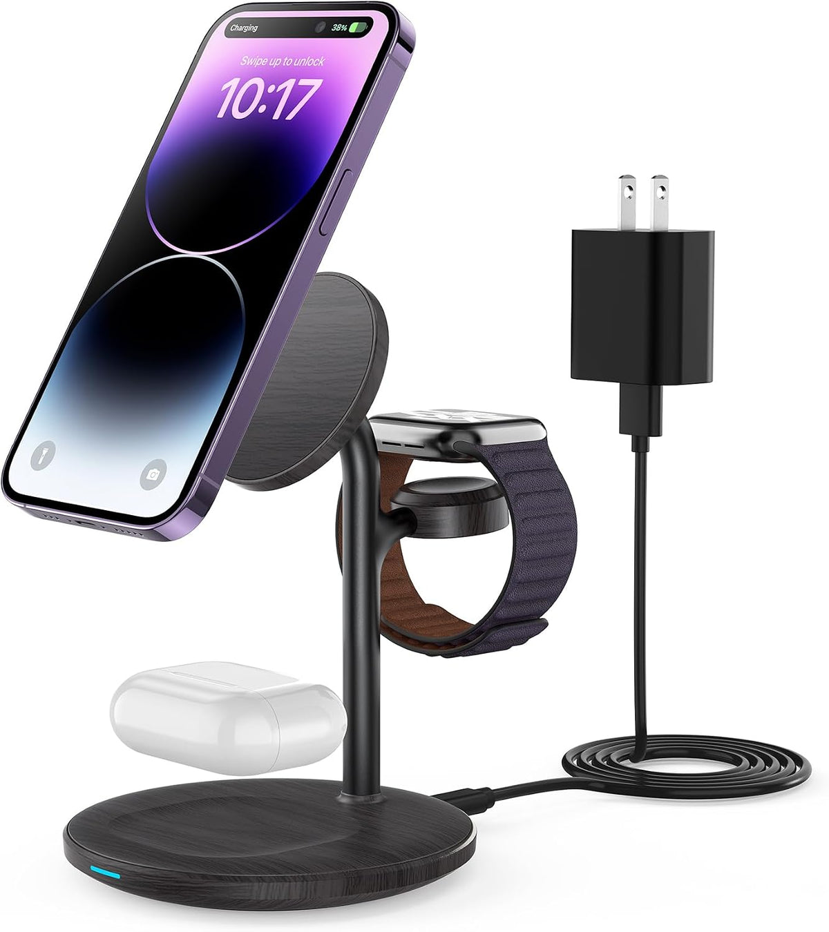 3 in 1 Magnetic Wireless Charging Station for Apple Devices,15W for Magsafe