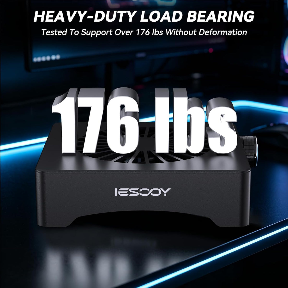 Quiet 120mm USB Cooling Fan with Aluminum Stand