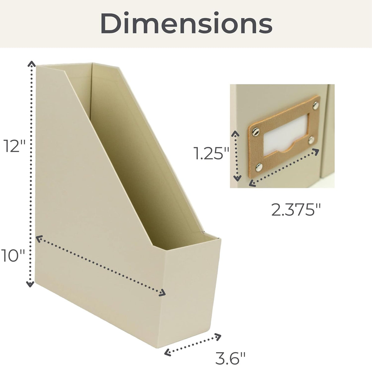 BLU MONACO | Cardboard Magazine File Holder Set of 6 | Vertical Magazine File...