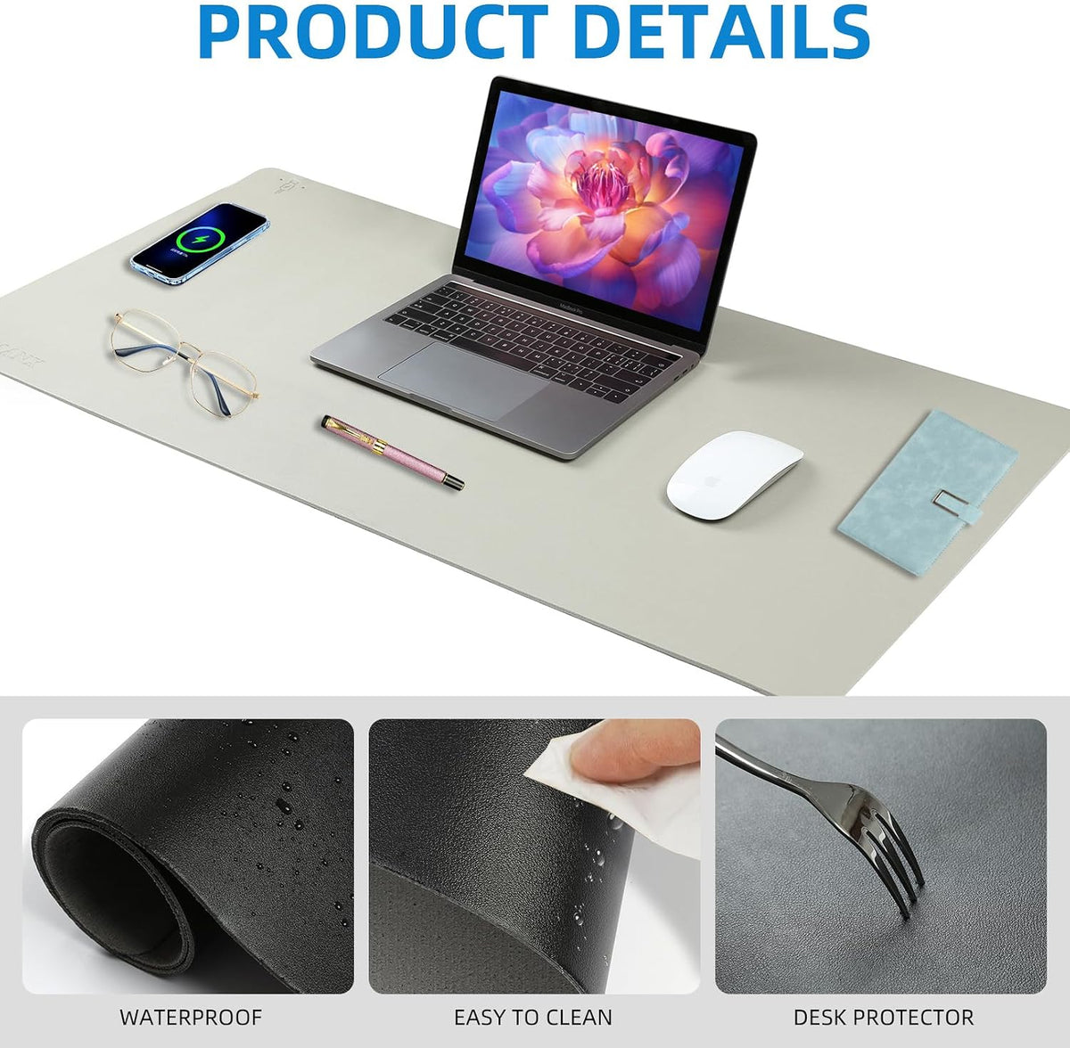 Wireless Charging Mouse Pad with for Desktop Charging Large Desk Mat 32"...