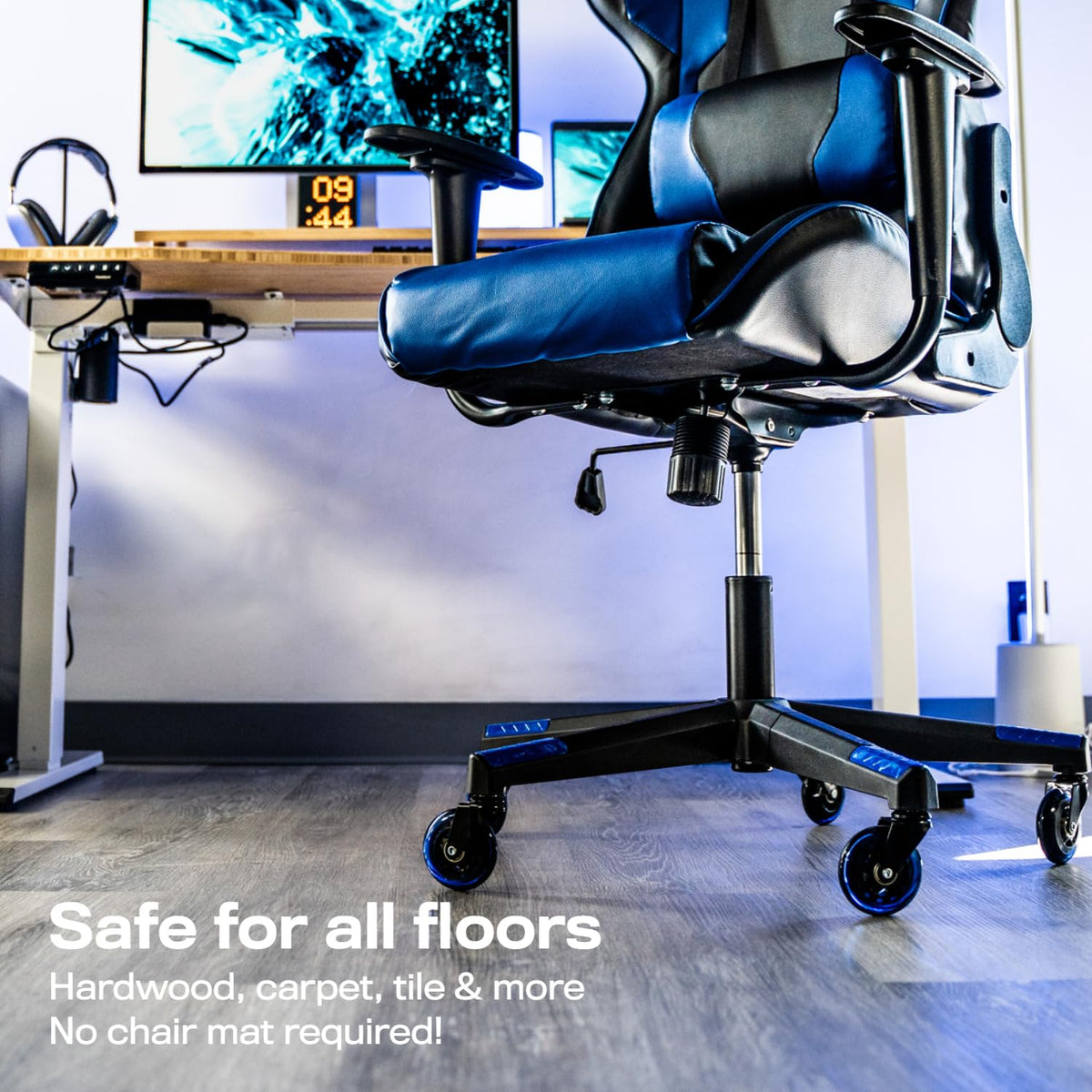 The Office Oasis Original Office Chair Wheels (As Seen On PBS), Blue