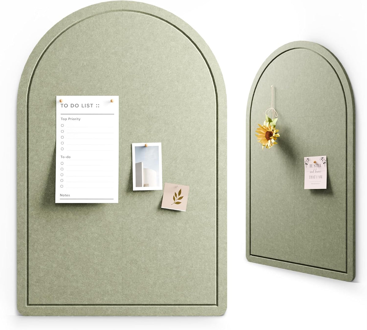 Large Arched Felt Bulletin Board 35.4''×23.6'', Sage