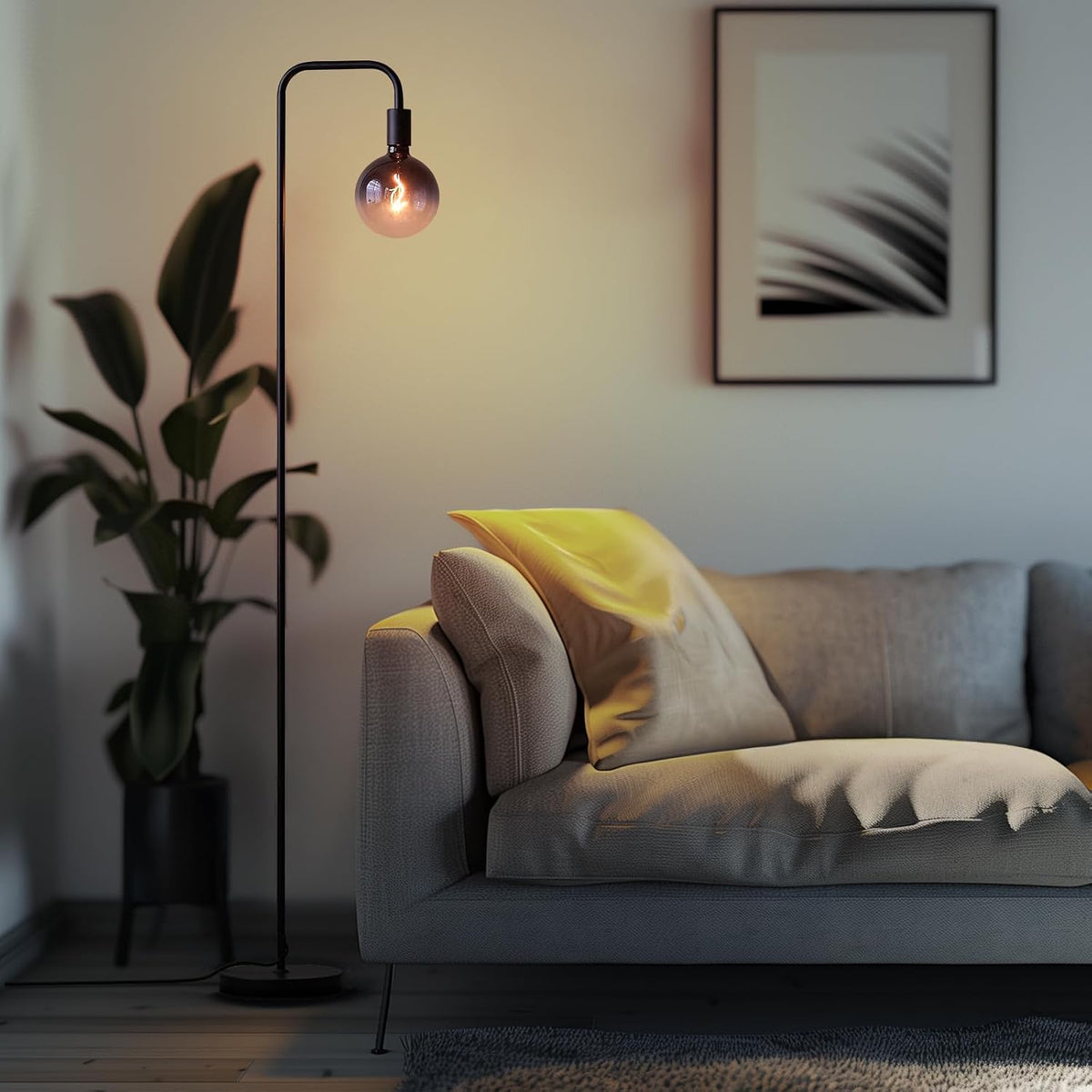 ONEWISH Industrial Lamp Set 3 Piece-1 Floor Lamp and 2 Dimmable Table Lamp- 3...