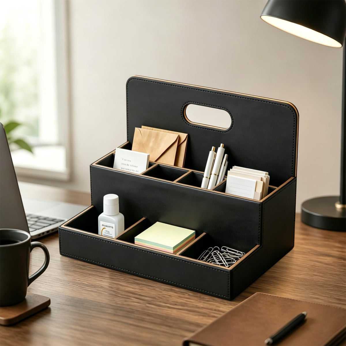 Mail Organizer Countertop, Pencil Holder, Office Supplies File Bill Sorter