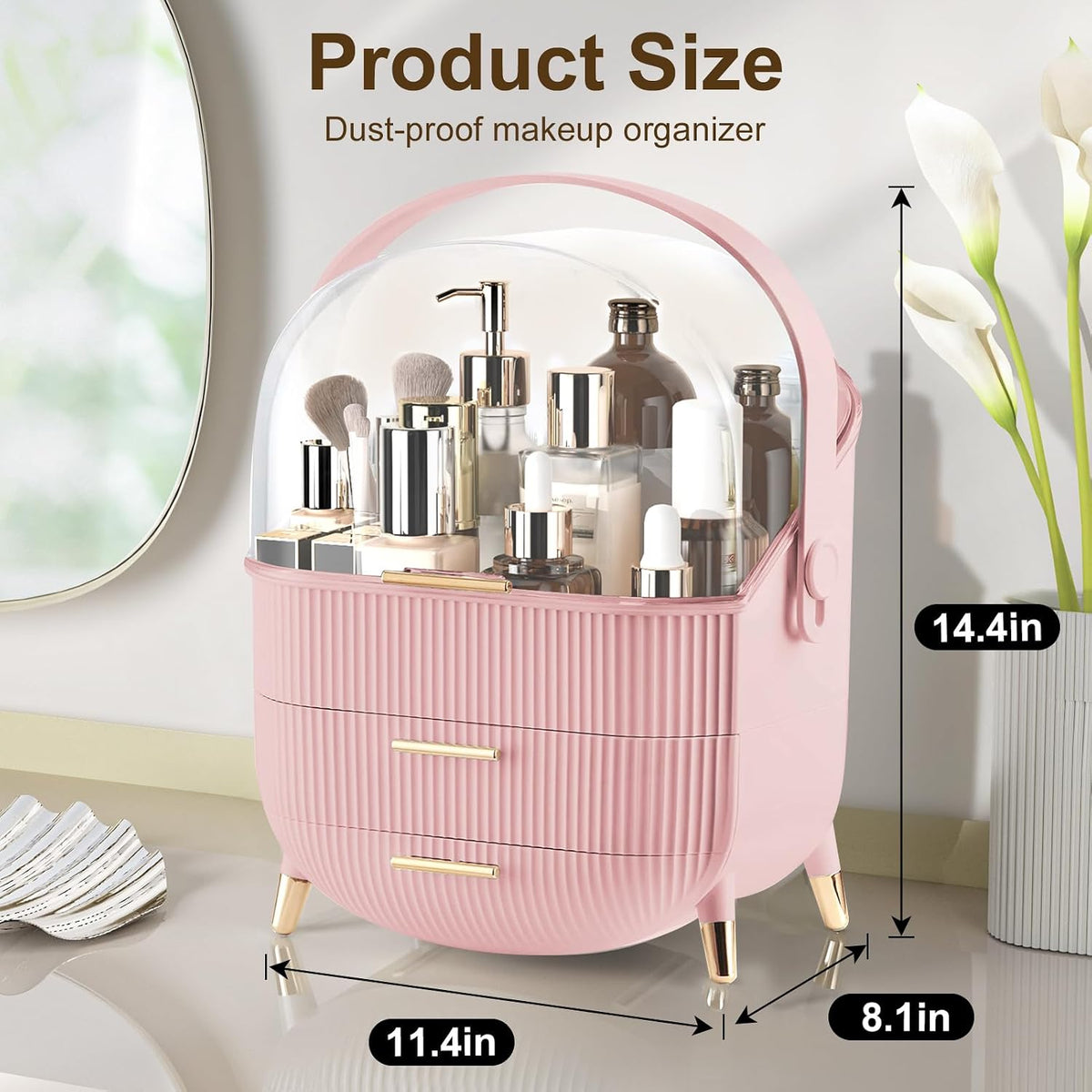 YGJT Make up Organizers and Storage, Makeup Organizer for Vanity, Cosmetics S...