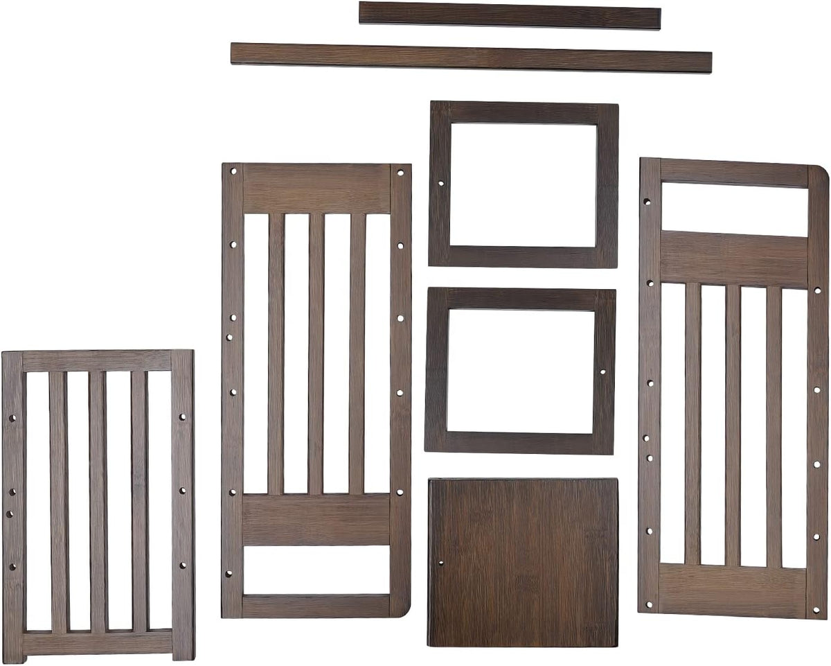 Bamboo Desk Book Shelf,Desktop Bookshelf Storage Rack Tabletop Standing Organ...