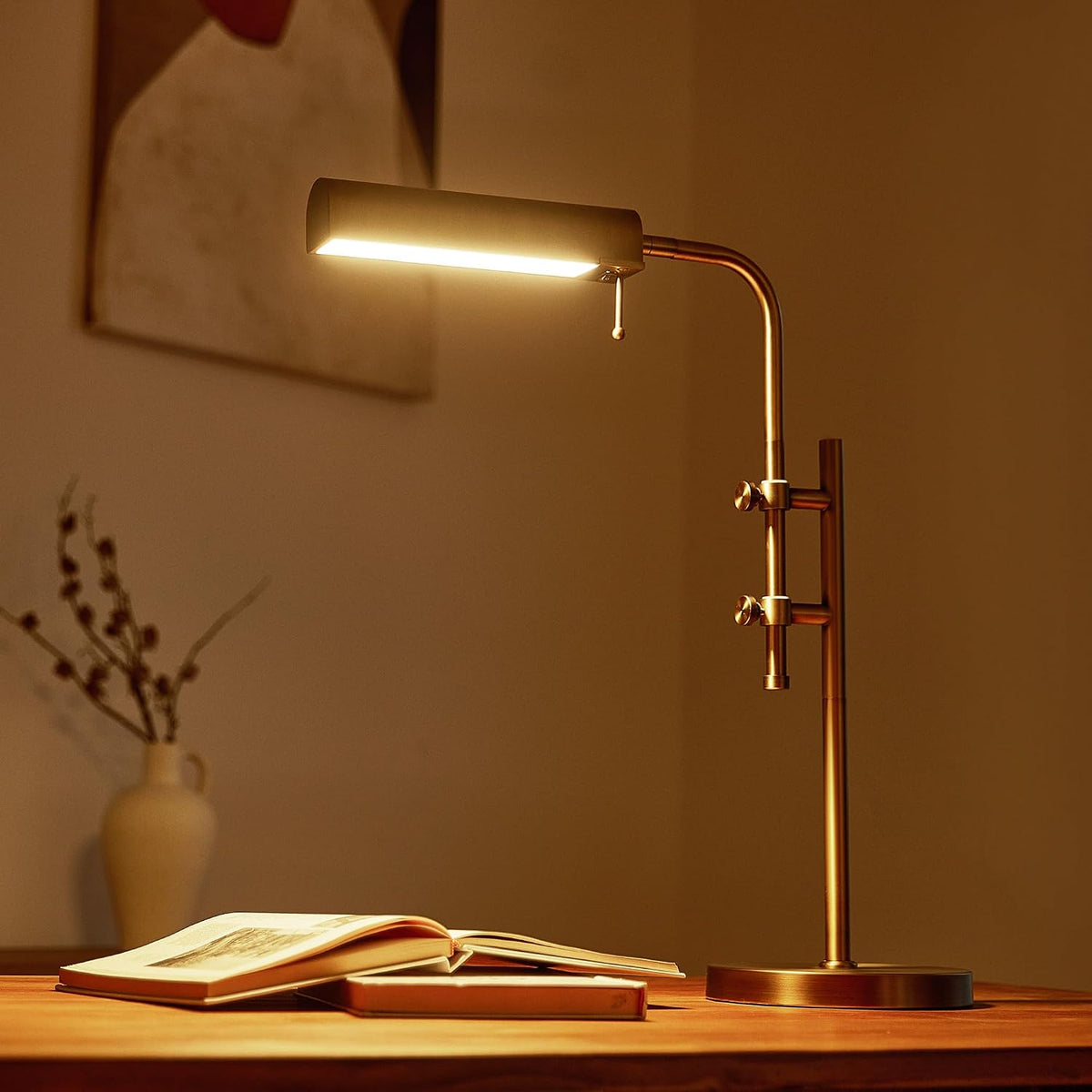 VONLUCE Industrial Table Lamp, Adjustable LED Desk Lamp for Home Office