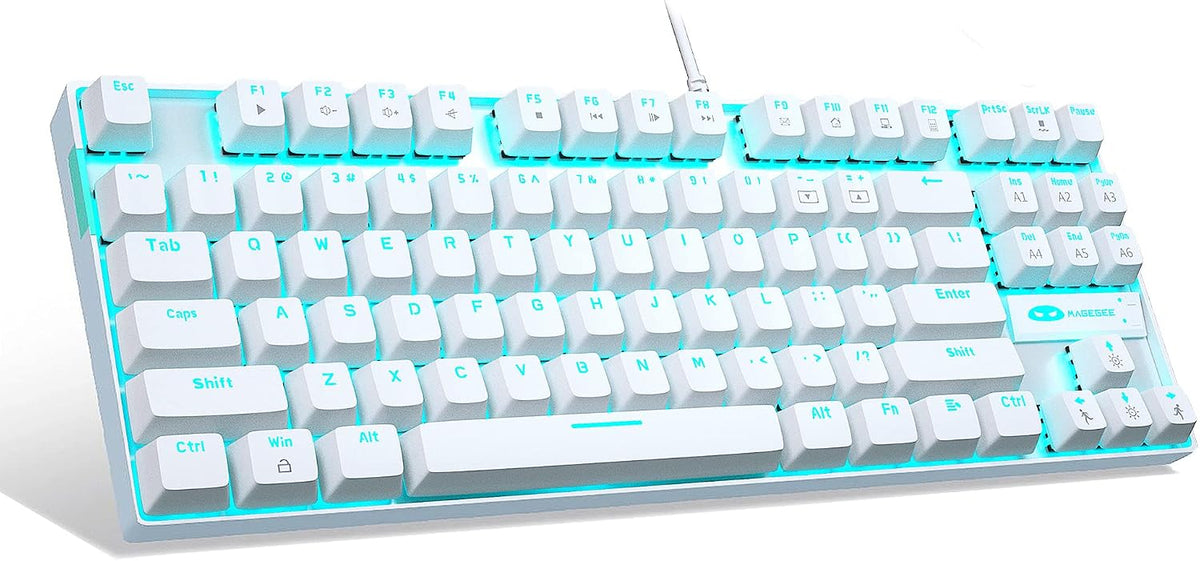 MageGee Mechanical Gaming Keyboard with Blue Switch, Compact 87 Keys Wired Co...