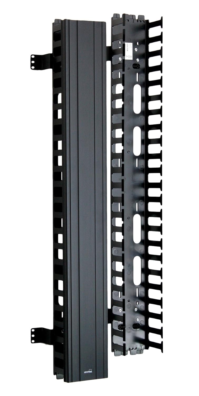 Leviton Vertical Front Only Cable Management, 5" Channel x 80" long...