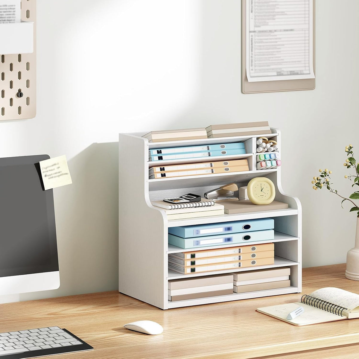 HOOBRO Desktop File Organizer, 7-Tier Desktop Letter Sorter, Mail Holder