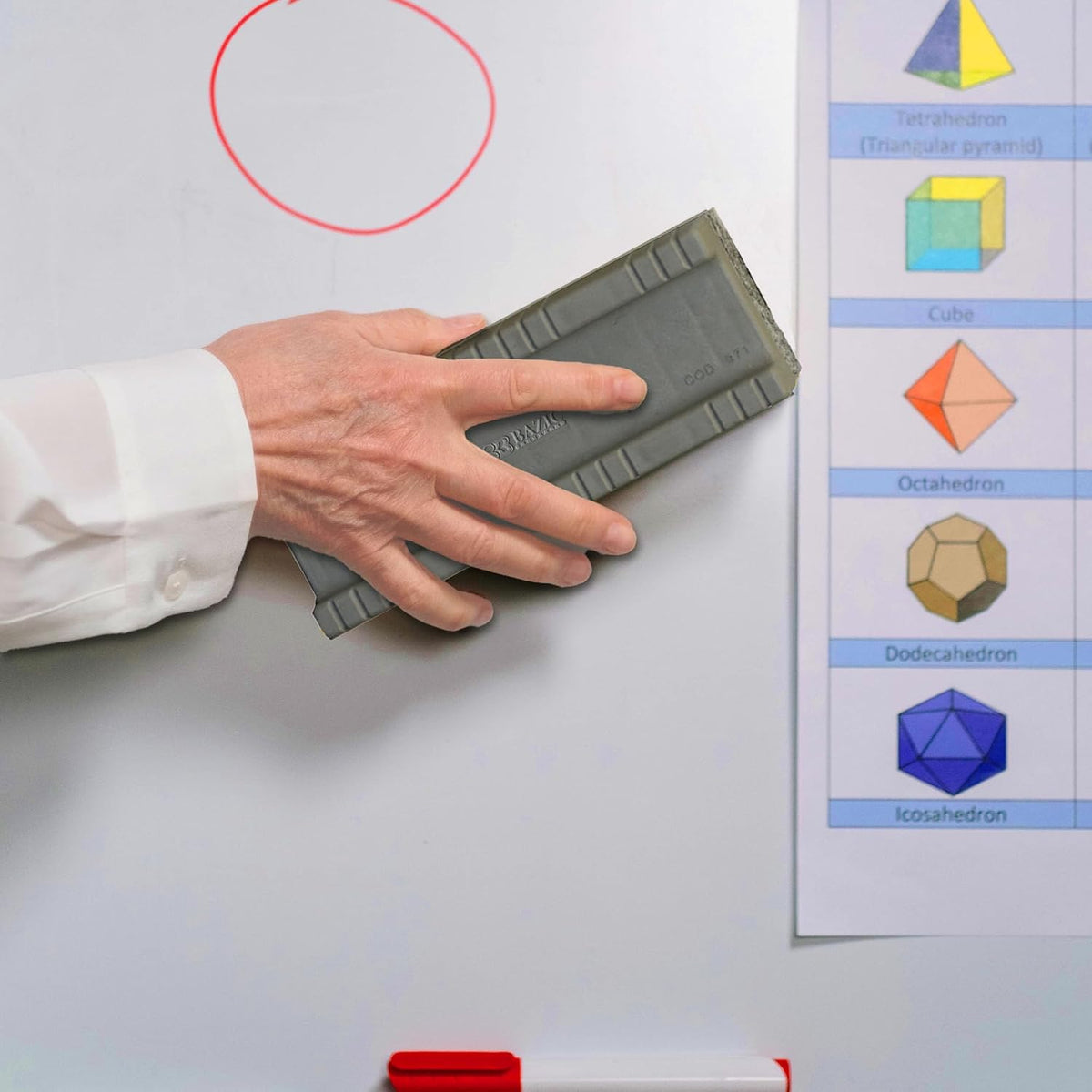 BAZIC Products Peel-Away Whiteboard Eraser, 12 Sheets, 144-Case