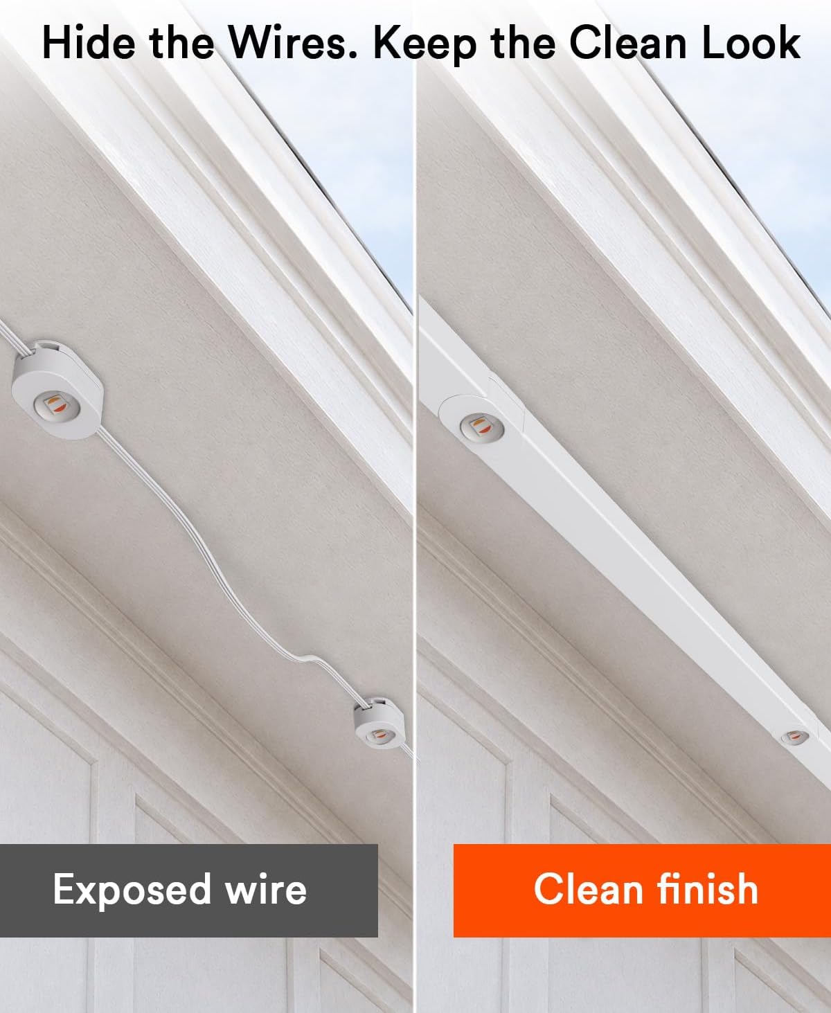 Lumary Cable Cover for Permanent Outdoor Lights, 45.3 ft White Kit