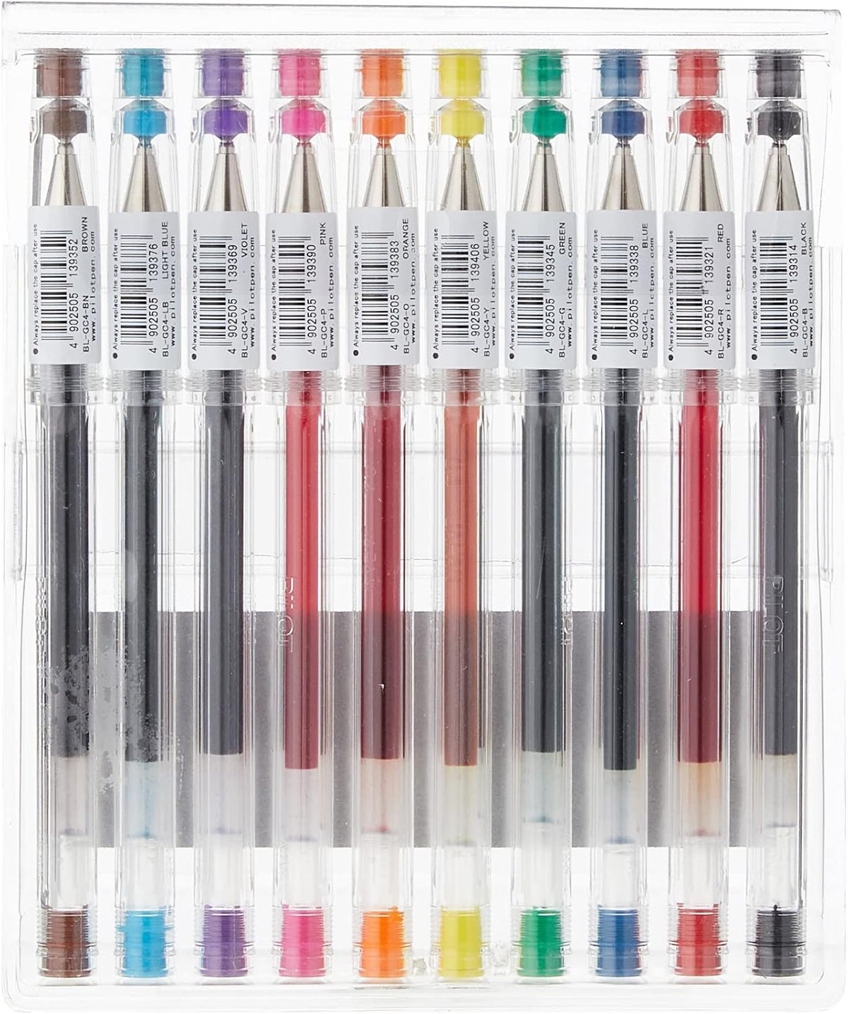 Pilot G - Tec C4 Gel Microtip Rollerball 0.4 mm - Assorted, Pack of 10