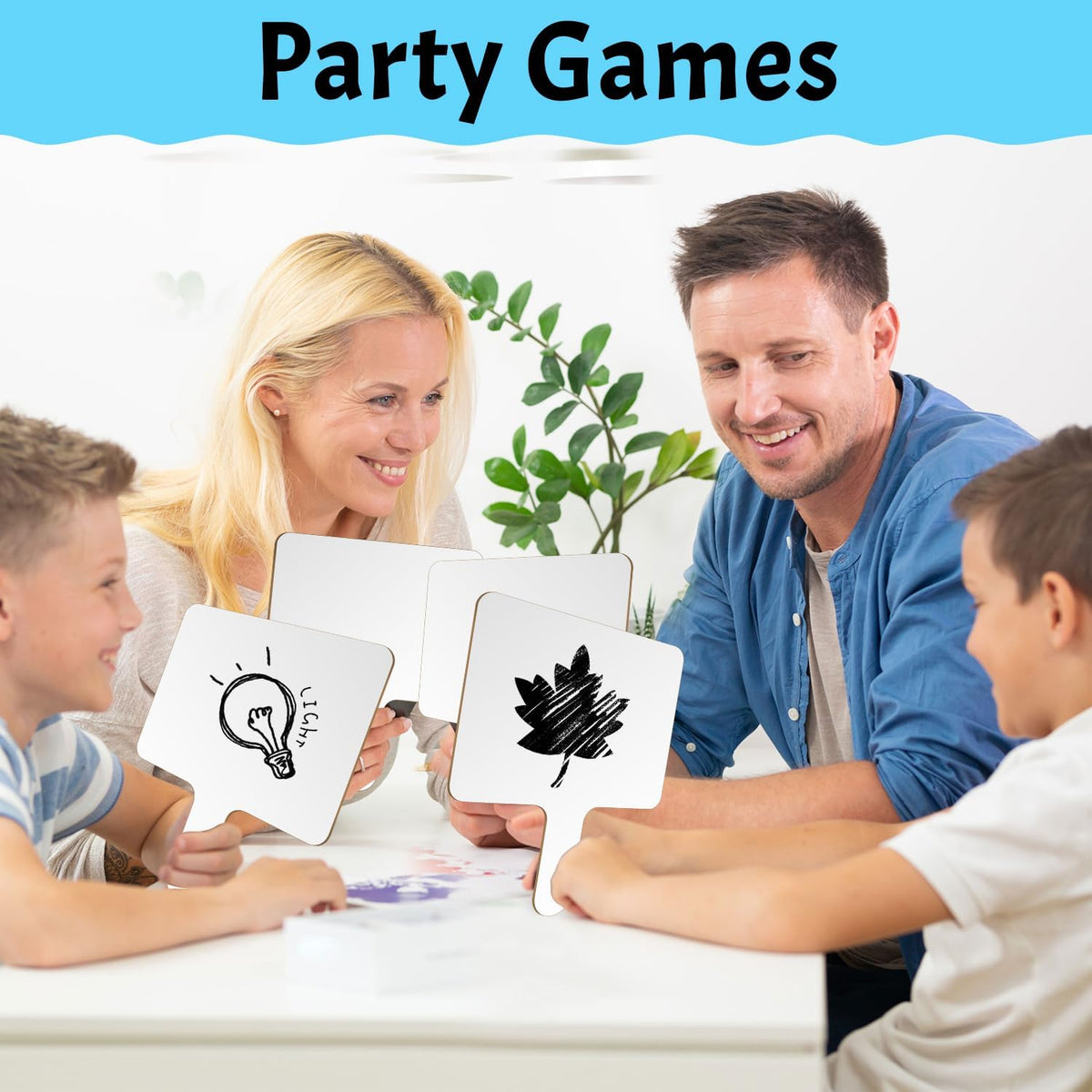 Dry Erase Paddles with Handles, 18-Pack, 8 x 12 inches