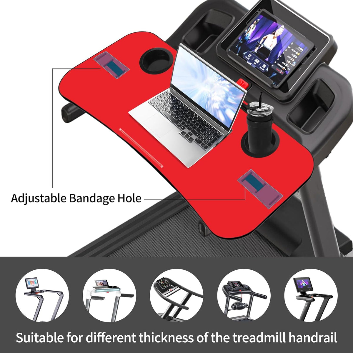 Treadmill Desk Attachment 36 Inches Tread Tray Workstation, Laptop Stand Hold...
