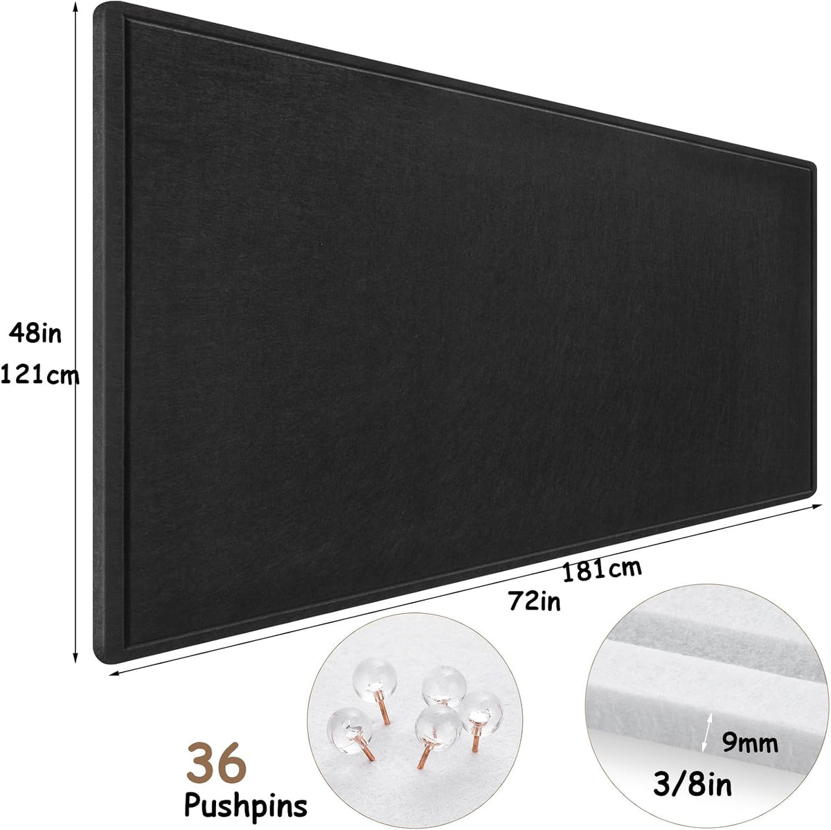 Large Bulletin Board, Foldable 72x48 Inches Cork Board Alternative, Large Fel...