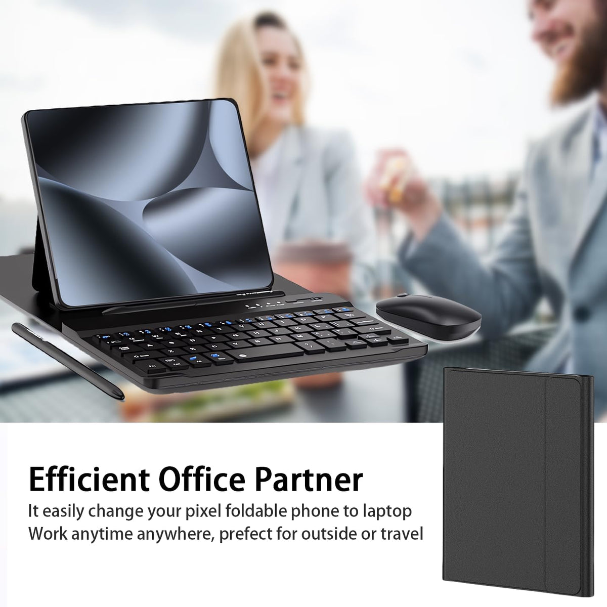 4-in-1 Wireless Keyboard Case for Google Pixel 10 9 11 Pro Fold