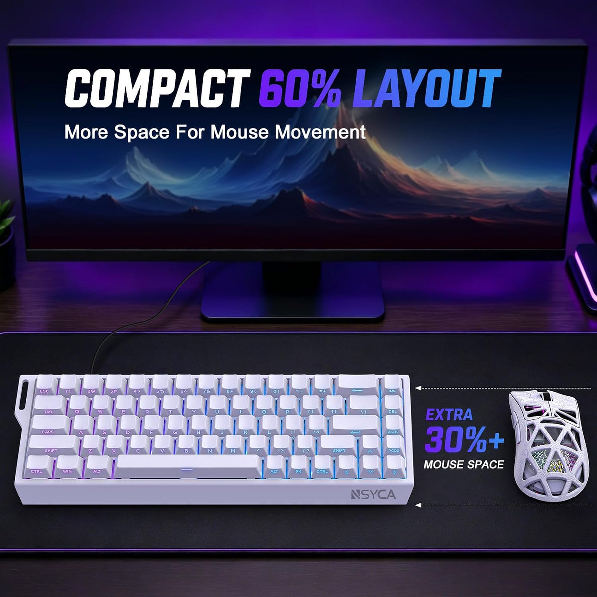 WIN68 HE Hall Effect Keyboard, Rapid Trigger Magnetic Gaming Keyboard, 8000Hz...