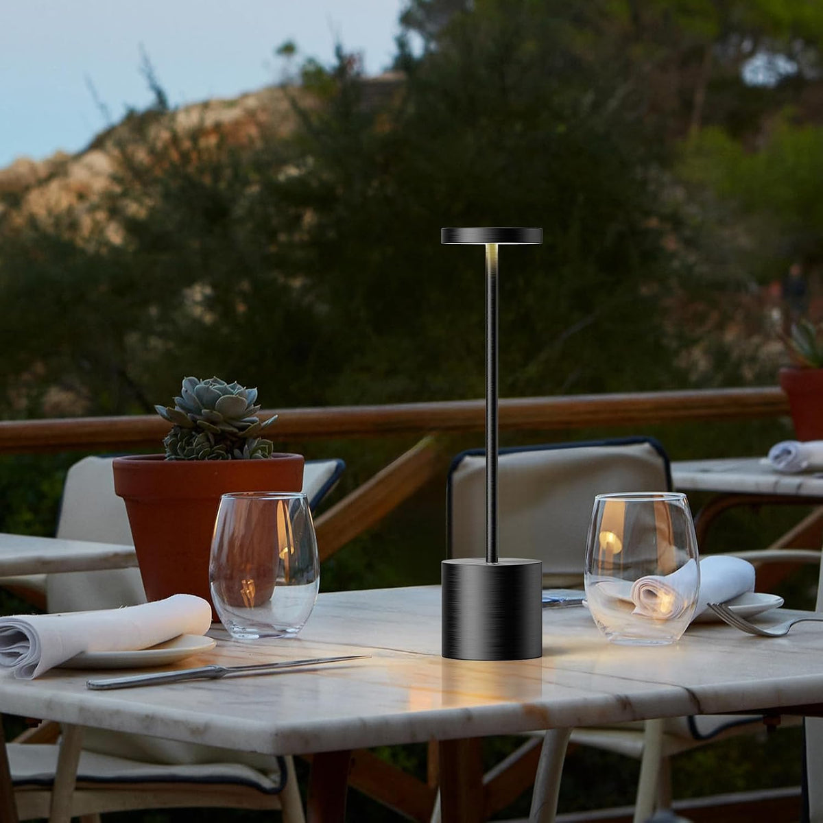 LED Cordless Table Lamp Rechargeable,Battery Powered Outdoor Lights