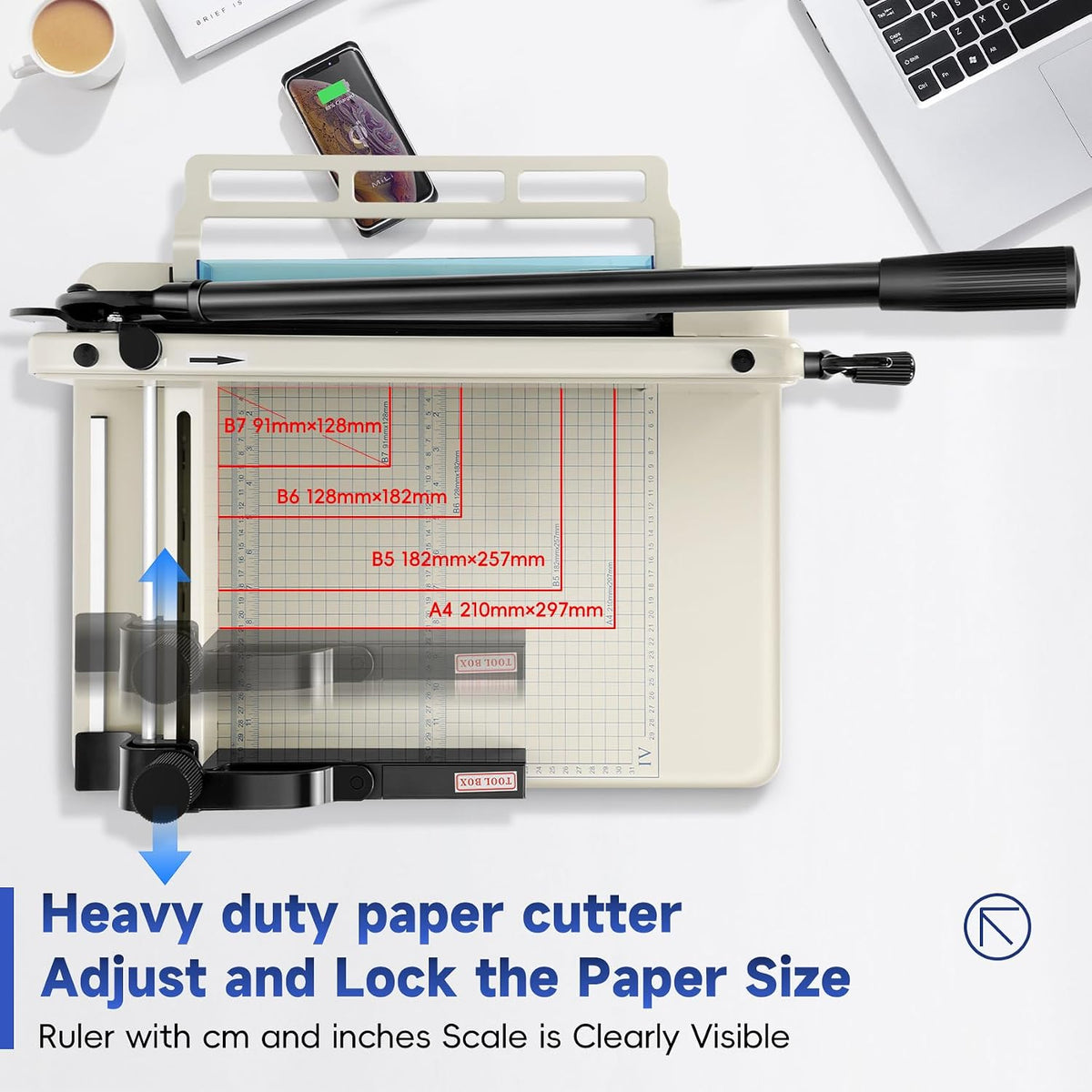 12 Inch Guillotine Paper Cutter Heavy Duty,Paper Cutter Heavy Duty for A4 Pap...