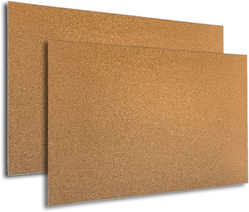 Manton Cork 18" x 24" x 1/2" Thick Cork Sheets (2-Pack), 100% ...