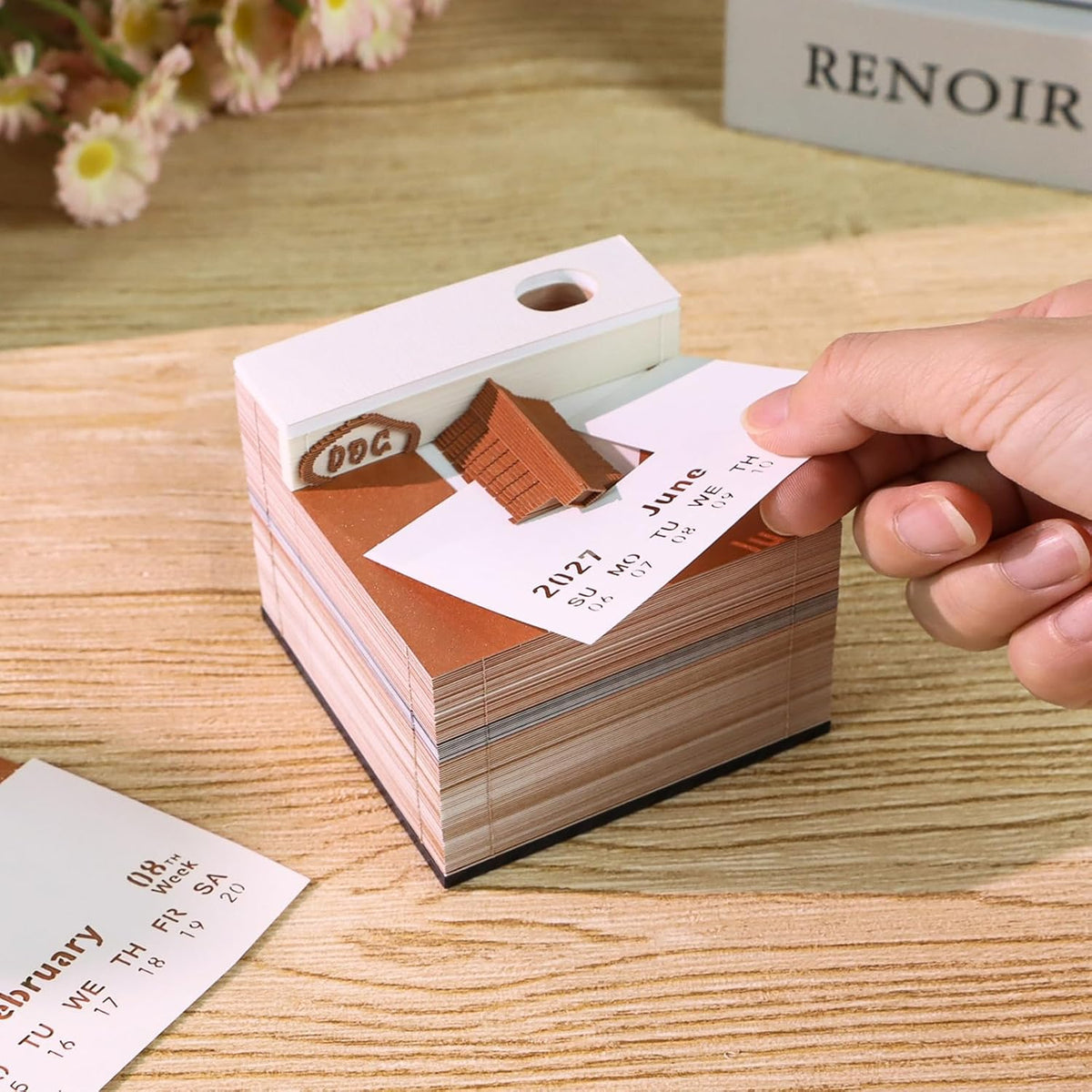 3D Memo Pad Time Piece Calendar 2027, 3D Calendar 2027