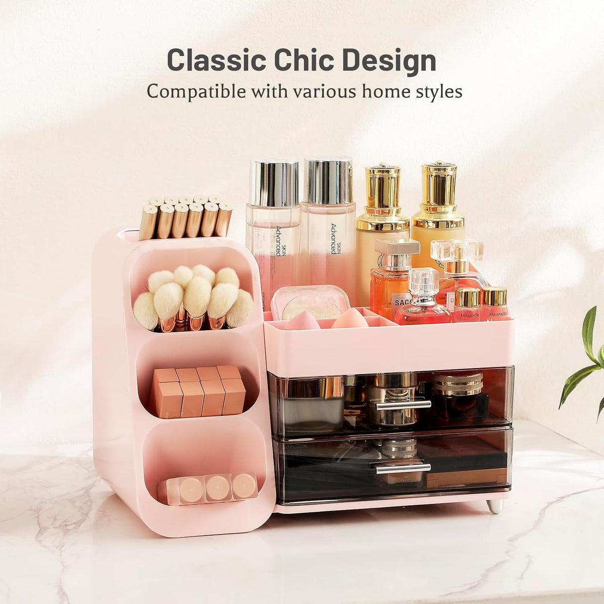Aveniee Makeup Organizer with Drawers, Vanity Organizer for Bathroom Countert...