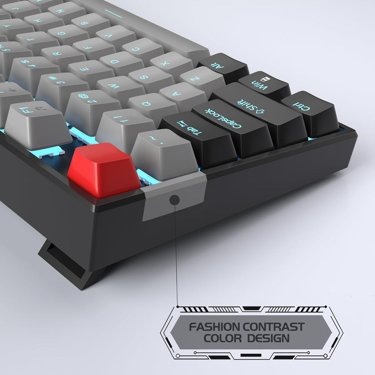 MageGee 75% Mechanical Gaming Keyboard, Blue Switch, LED Backlit, 87 Keys Com...