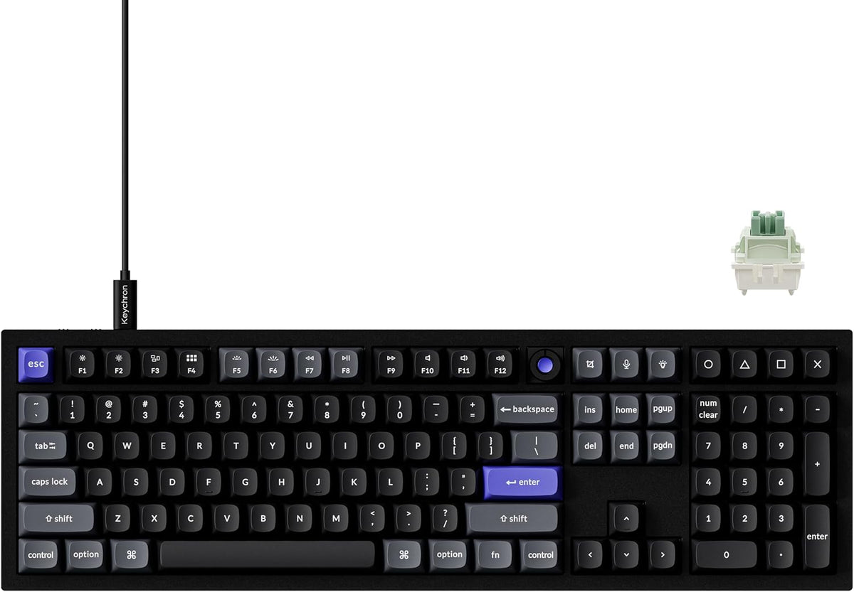 Keychron Q6 HE 8K Full-Size Wired Hall Effect Keyboard, Aluminum Black