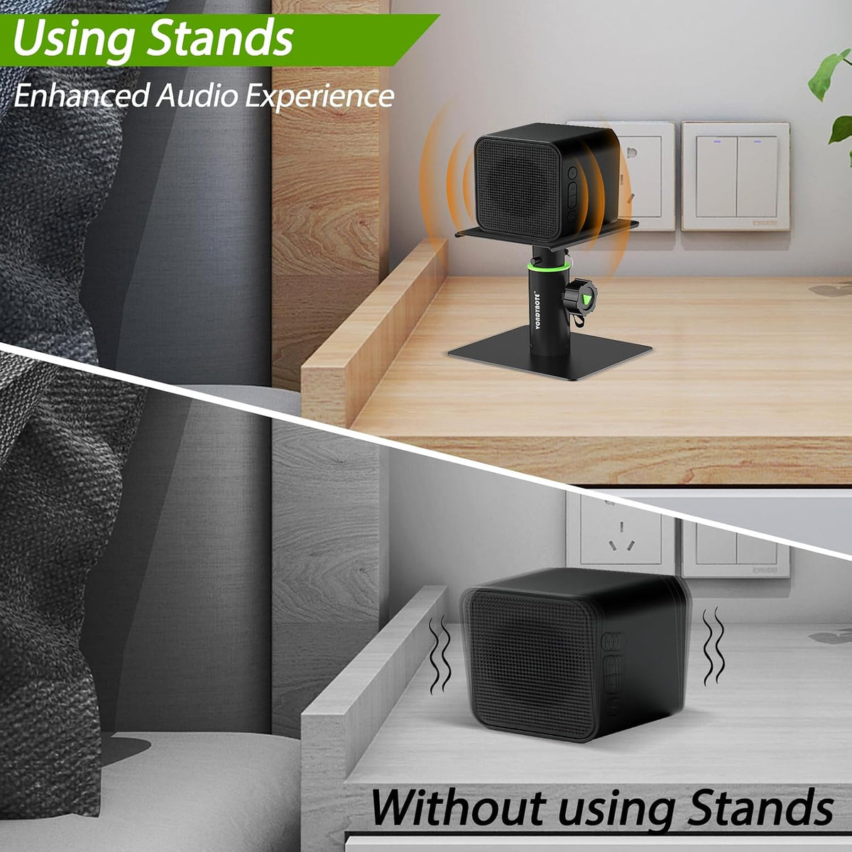 Vondynote 2-Pack Studio Monitor Stand Small 6" Tall Tablet Stand Holders