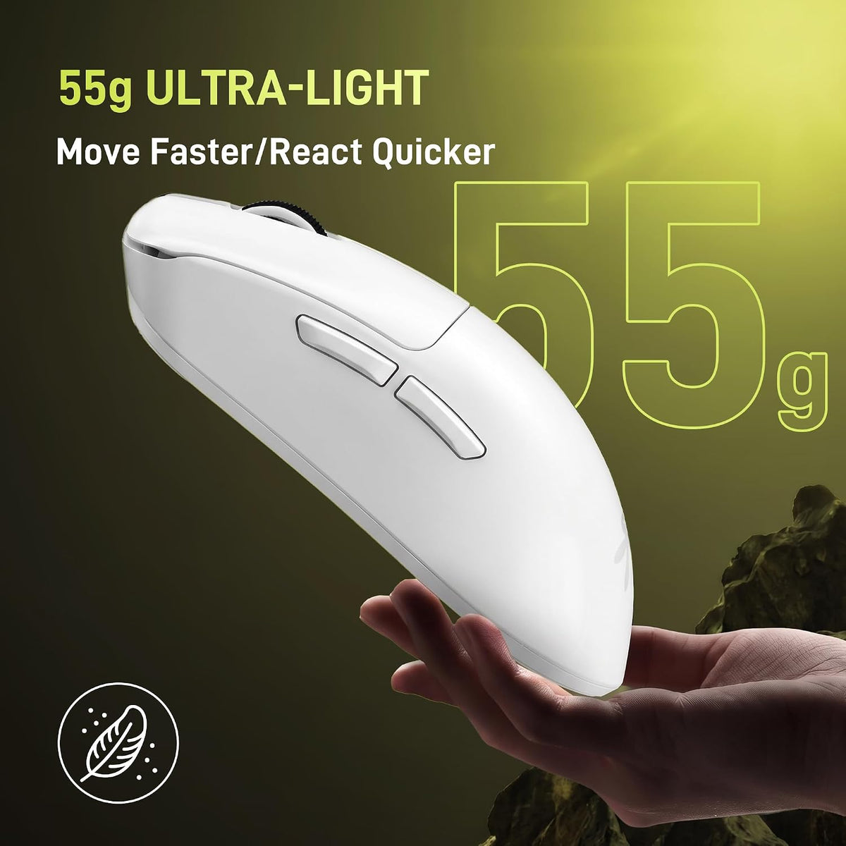 VGN Dragonfly F1 MOBA Wireless Gaming Mouse, 55g Ultralight, PAW3395 26K DPI ...
