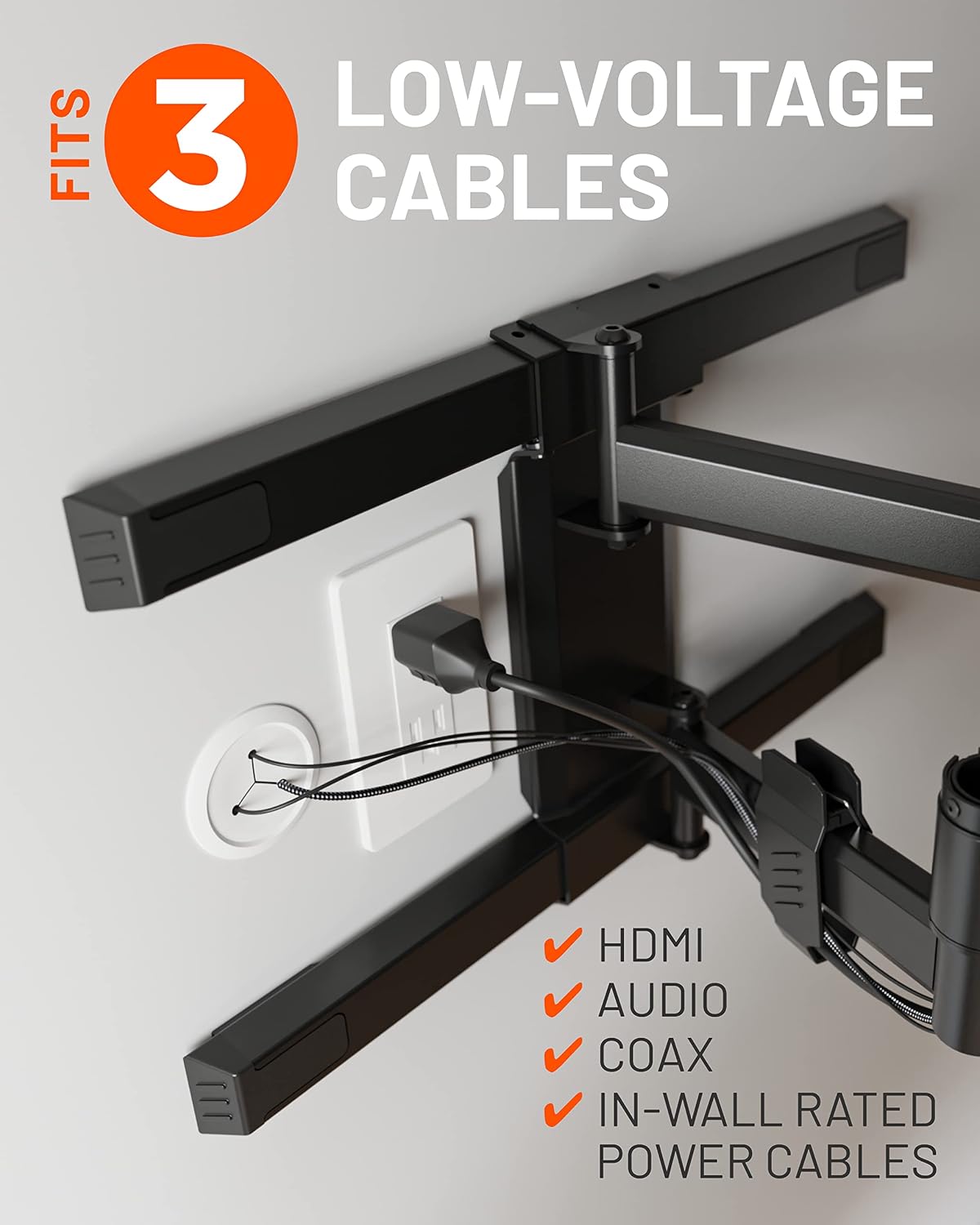 ECHOGEAR Wall Cable Hiders for Cable Management - 2.25" Mini Cord Hider ...