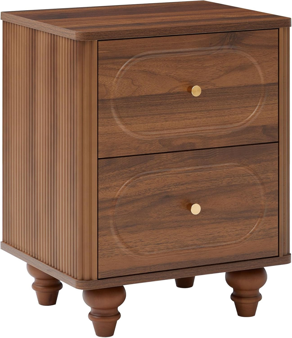 ORRD 2 Drawer Fluted Mini Small Dresser for Bedroom Set of 2, Mid Century Mod...