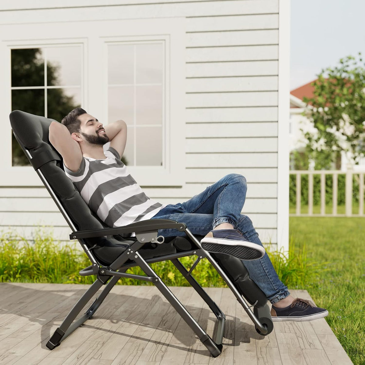 UDPATIO Oversized Zero Gravity Chair Patio Reclining Chairs with Cushion