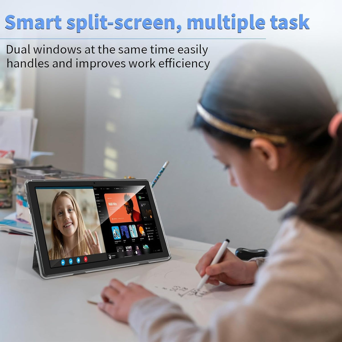ECOPAD Android 15 Tablet, 10 Inch Tablets with Keyboard Mouse 12GB RAM + 64GB...