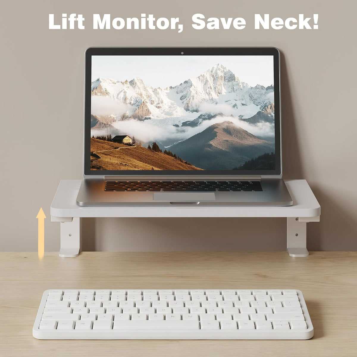 Desk Extender, 15-inch Clamp-On Desk Shelf, Height-Adjustable Desktop Shelf O...
