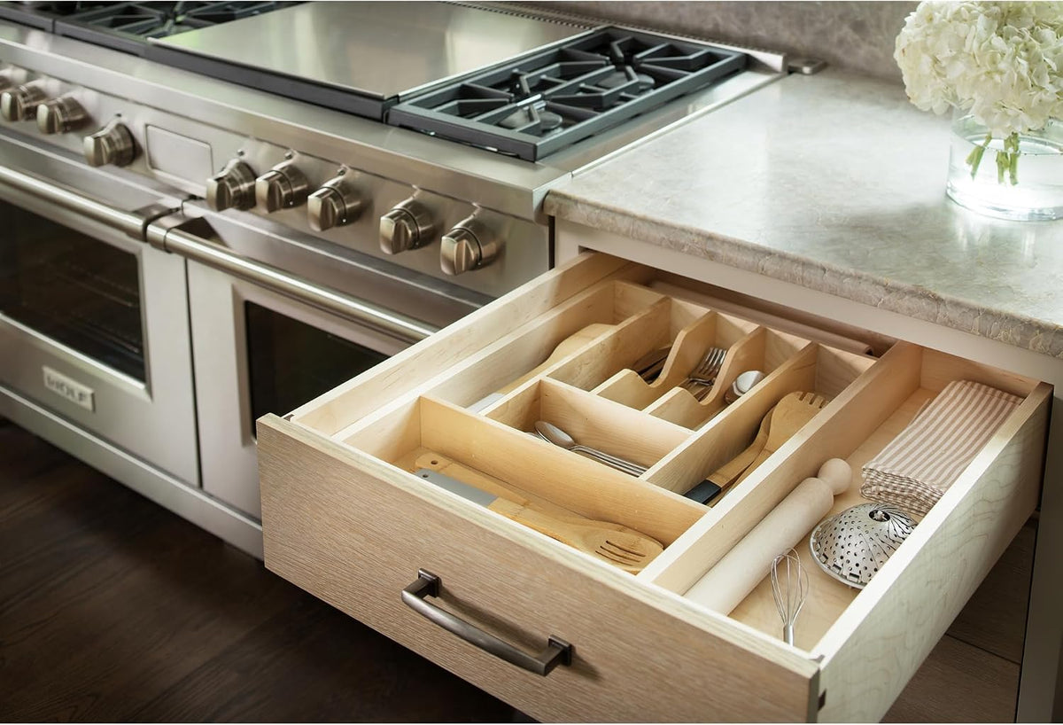 Rev-A-Shelf Trim-to-Custom-Fit Silverware Drawer Insert Divider Organizer