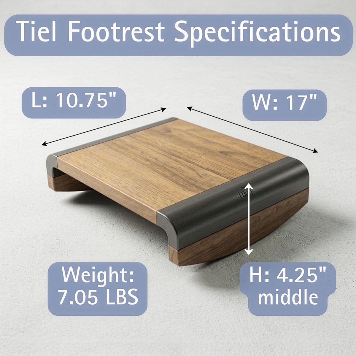 Tiel Ergonomic Wooden Foot Rest for Under Desk